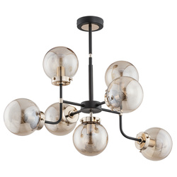 Lampa sufitowa ALFA TRANSFORMERS CZARNO-ZŁOTA 7xE14 59cm | 24857