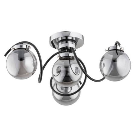 Stylowa lampa do sypialni Kretka 4xE14 wys. 23cm | czarny grafit