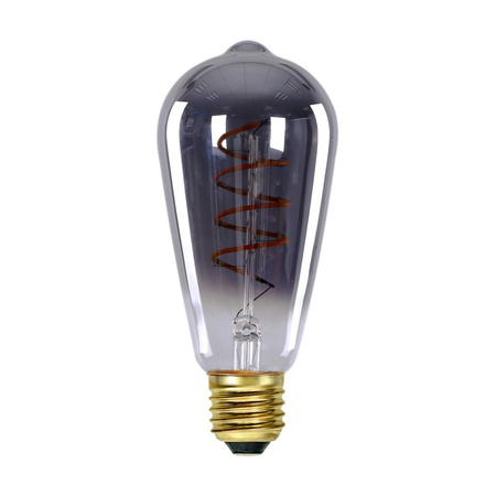 Żarówka filament LED Italux E27 6W 2200K 3S Dimm Spiral Smoke 757-ST64-3DM-SR-SM