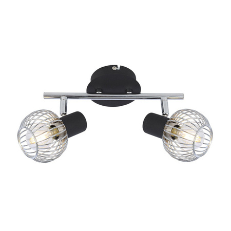 Nowoczesna lampa sufitowa OSLO listwa 92-61843 2xE14 czarny/chrom