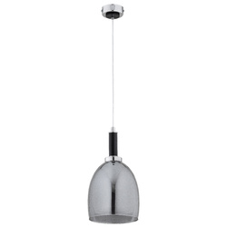 Lampa wisząca ALFA LISSY CZARNA & CHROM 1xE27 17cm | 61396