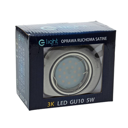 Oczko okrągłe satyna GU10 1x5W LED barwa ciepła 3000K EKZ2570