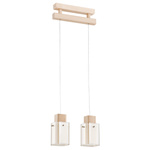 Lampa wisząca ALFA ANABELL DREWNIANA 2xE14 13cm | 24522