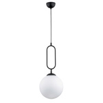 Lampa wisząca ALFA VAVIL 250 PRO CZARNO-BIAŁA 1xE27 25cm | 61234