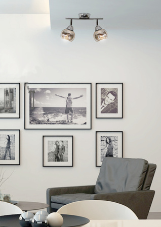 Lampa sufitowa/ścienna FORT listwa 92-62819 chrom 2xE14 LED