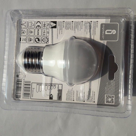 Żarówka LED E27 3W zimna 6500K kulka G45