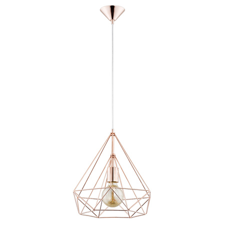 Lampa wisząca ALFA BASKET II MIEDZIANA 1xE27 37cm | 60361