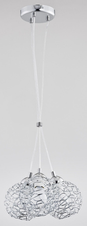 Lampa wisząca zwis druciane kule AMASO chrom śr. 28cm