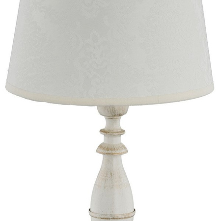 Lampa stołowa ROKSANA WHITE biały antyczny/szary śr. 22cm