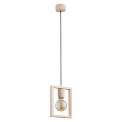 Lampa wisząca ALFA MILLA DREWNIANA 1xE27 20cm | 61134