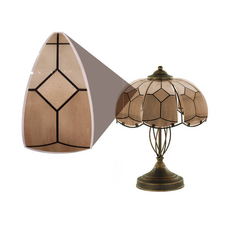 Szybka klosz 1szt. mała do lamp WITRAŻ Alfa | brązowy