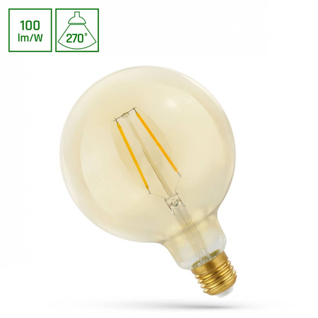 Żarówka LED filament wi-fi GLOB G125 E27 Amber 5W dimm | ściemnialna