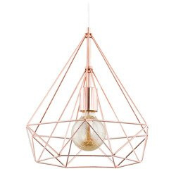 Lampa wisząca ALFA BASKET II MIEDZIANA 1xE27 37cm | 60361