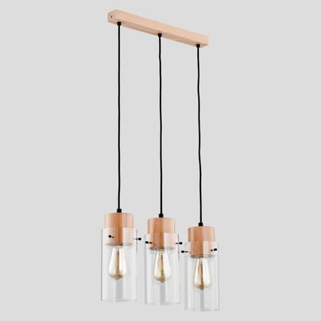 Lampa wisząca ALFA TANTUM DREWNIANA 3xE27 13cm | 60176