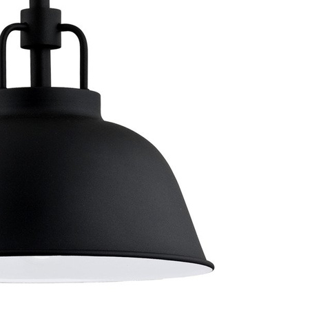 Lampa wisząca ALFA ALCANTARA CZARNA 1xE27 41cm | 60244