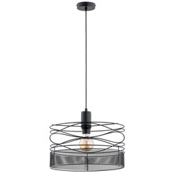 Lampa wisząca ALFA DIUK NET CZARNA 1xE27 40cm | 61334