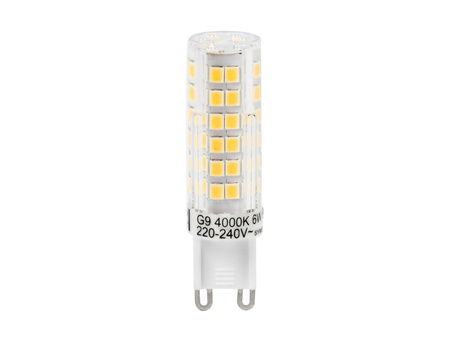 Żarówka LED SMD G9 230V 6W biała dzienna 4000K