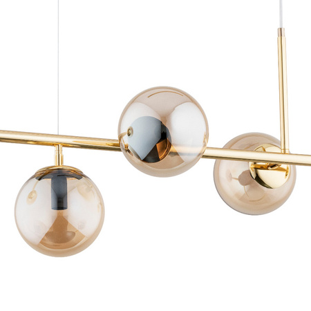 Lampa wisząca ALFA DANSA ZŁOTA 5xE14 32cm | 63019