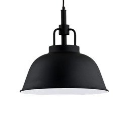 Lampa wisząca ALFA ALCANTARA CZARNA 1xE27 41cm | 60244