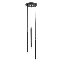 Lampa wisząca ALFA DESTO CZARNA & ZŁOTA 3xG9 20cm | 62400