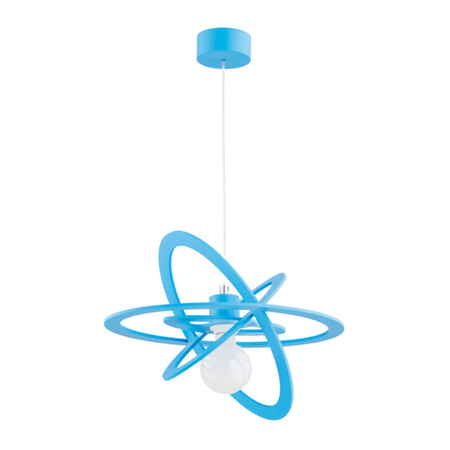 Lampa dziecięca wisząca ORLANDO BLUE E27 wys. 90cm | niebieska