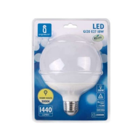 Żarówka LED E27 18W zimna 6400K kula G120