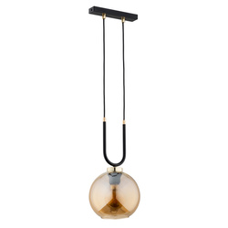 Lampa wisząca ALFA GEMMA MIX 200 CZARNO-ZŁOTA 1xE27 20cm | 61256