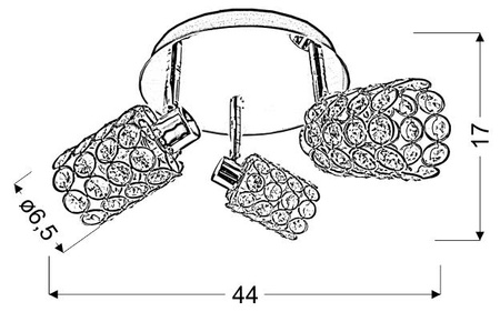 Lampa sufitowa YORK plafon 98-00125 chrom 3xG9