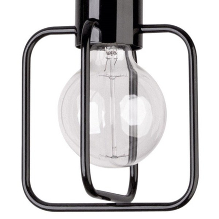 Lampa listwa 2 pkt AURA kwadrat czarna