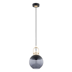 Lampa wisząca ALFA HILTO BERRY CZARNA & ZŁOTA 1xE27 20cm | 61429