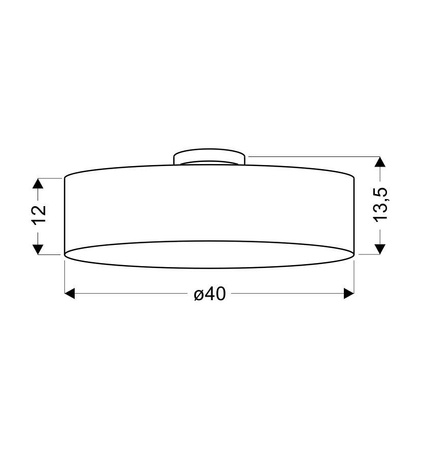 Lampa sufitowa KIOTO 40 cm, 31-64684, jasnoszara, 3x40W E27