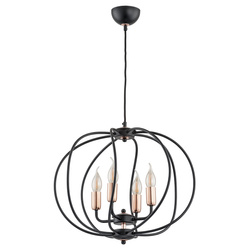 Lampa wisząca ALFA DAYMON CZARNA 4xE14 47cm | 61000