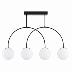 Lampa sufitowa ALFA DILAR CZARNA & BIAŁA 4xE14 85cm | 63292