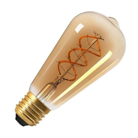 Żarówka FILAMENT LED ST64 E27 4W ciepła 3000K łezka spirala gold