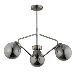 Lampa sufitowa ALFA BARSUM CZARNY CHROM 3xE14 56cm | 62354