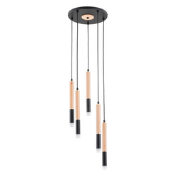 Lampa wisząca ALFA RODEO DREWNIANA 5xG9 30cm | 63222