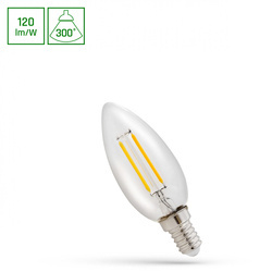 LED ŚWIECOWA E-14 230V 1W COG NW CLEAR SPECTRUM