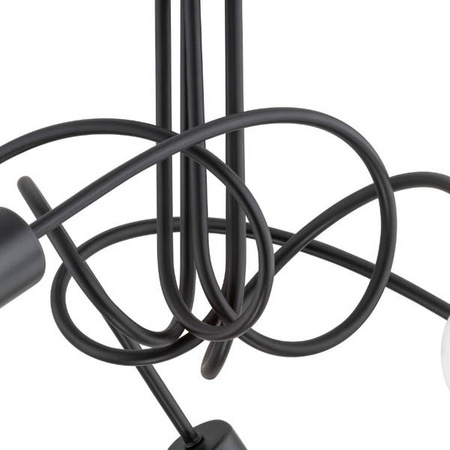 Lampa sufitowa ALFA LUPO CZARNA 5xE27 48cm | 28535