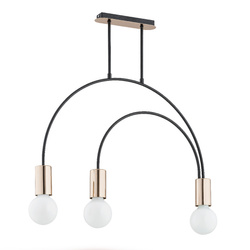 Lampa sufitowa ALFA HARRY CZARNA 3xE27 65cm | 62099