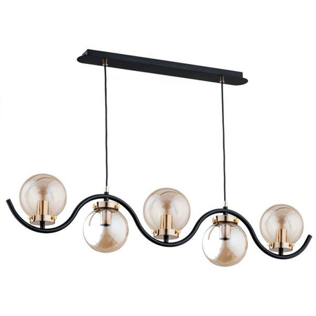 Lampa wisząca ALFA KORDA ZŁOTA 5xE14 97cm | 62155