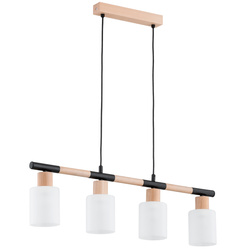 Lampa wisząca ALFA DELLA DREWNIANA 4xE27 77cm | 63351