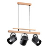 Lampa wisząca ALFA TEYLA DREWNIANA 3xE27 13cm | 63009