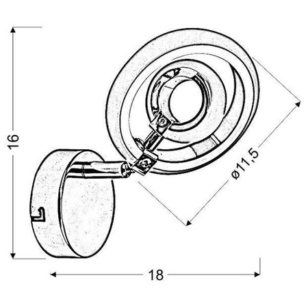 CELT LAMPA KINKIET 1X6W LED CHROM 3000K