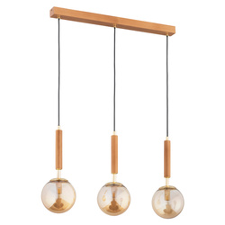 Lampa wisząca ALFA TORI PRO DREWNIANA 3xE14 70cm | 62317