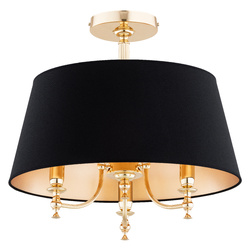 Lampa sufitowa ALFA ROSETTA ZŁOTA & CZARNA 3xE14 55cm | 62477