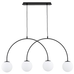 Lampa wisząca ALFA BENDO CZARNA & BIAŁA 4xE14 99cm | 63301