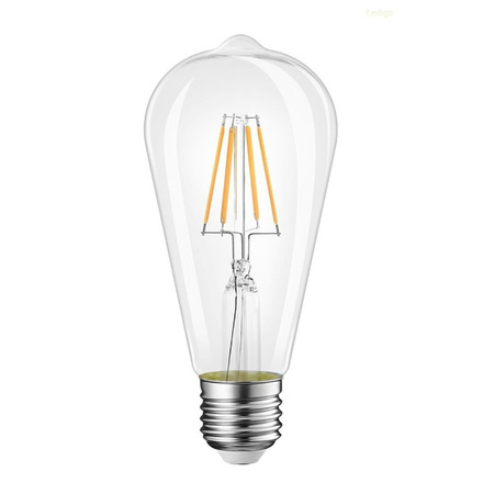 Żarówka LED E27 ST64 12W filament EDISON VINTAGE | barwa neutralna