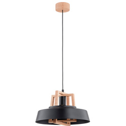 Lampa wisząca ALFA BATUT DREWNIANA 1xE27 40cm | 60943