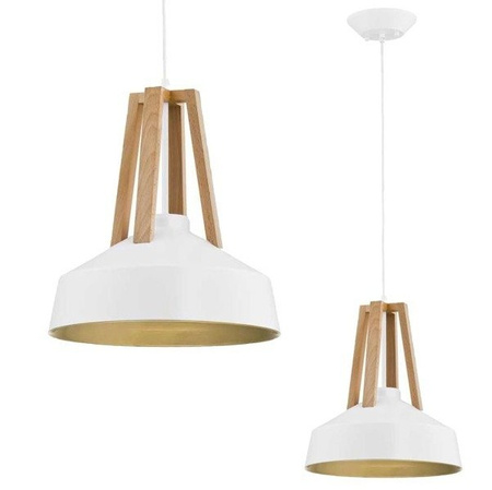 Lampa wisząca ALFA DROP BIAŁA 1xE27 33cm | 60292