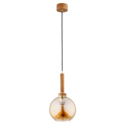 Lampa wisząca ALFA BALERINA DREWNIANA 1xE27 20cm | 61197